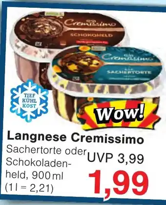 Wiglo Wunderland Langnese Cremissimo 900 ml Angebot