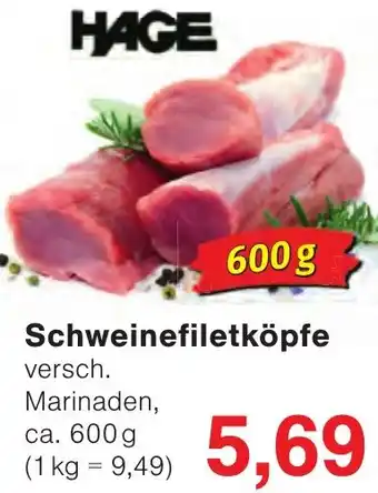 Wiglo Wunderland HAGE Schweinefiletköpfe ca. 600 g Angebot