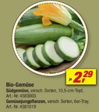 toom Baumarkt Bio-Gemüse Angebot