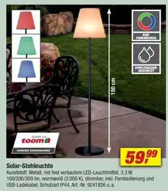 toom Baumarkt Solar-Stehleuchte Angebot