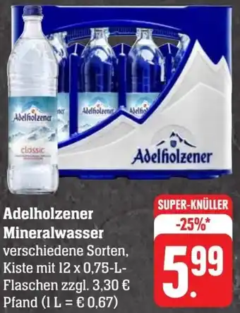 Scheck-in-Center Adelholzener Mineralwasser 12x0,75 L Flaschen Angebot