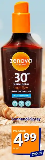 Action Zenova Sonnenöl-Spray LSF 30, 200 ml Angebot