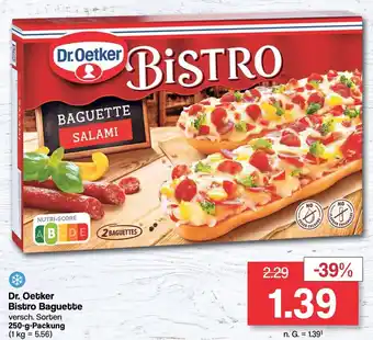 Famila Nord West Dr. Oetker Bistro Baguette 250 g Packung Angebot