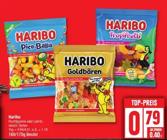 Edeka Haribo Fruchtgummi oder Lakritz, versch. Sorten 160/175g Angebot