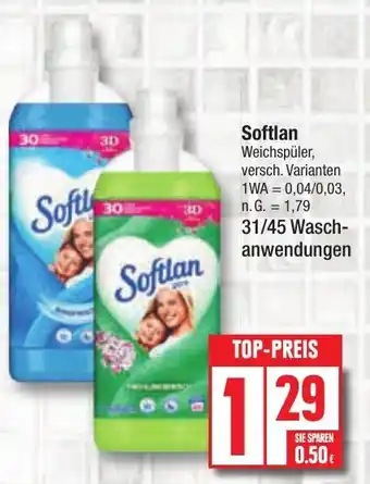 Edeka Softlan Weichspüler, versch. Varianten 31/45 Waschanwendungen Angebot