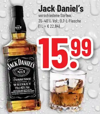 trinkgut Jack Daniel's verschiedene Sorten, 35-40% Vol., 0,7-L-Flasche Angebot