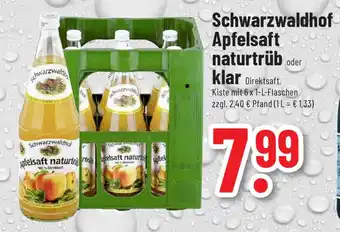 trinkgut Schwarzwaldhof Apfelsaft naturtrüb oder klar Direktsaft, 6*1L Angebot