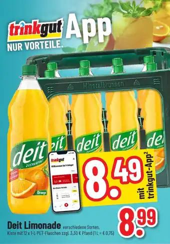 trinkgut Deit Limonade verschiedene Sorten, 12*1L Angebot