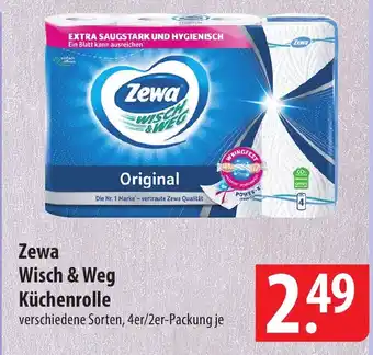 Famila Nord Ost Zewa Wisch&Weg Küchenrolle verschiedene Sorten, 4er/2er-Packung Angebot