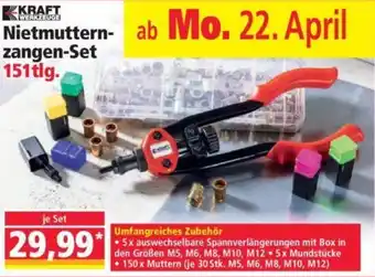 Norma KRAFT WERKZEUGE Nietmutternzangen-Set 151tlg. Angebot