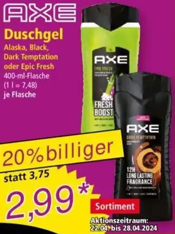 Norma AXE Duschgel 400 ml Flasche Angebot