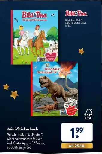 Aldi Süd Bibi&tina Mini-stickerbuch Angebot