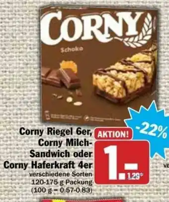 dodenhof Corny Riegel 6er, Corny Milch-sandwich Oder Hafercraft Angebot