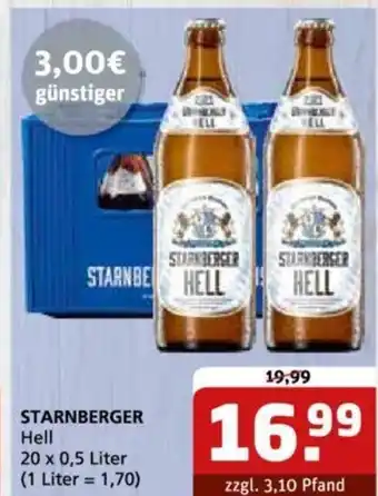 Getränke Quelle STARNBERGER Hell 20 x 0,5 Liter Angebot