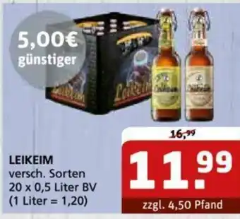 Getränke Quelle LEIKEIM versch. Sorten 20 x 0,5 Liter BV Angebot