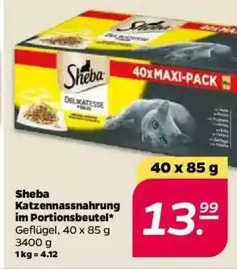 NETTO Sheba Katzennassnahrung Im Portionsbeutel Angebot