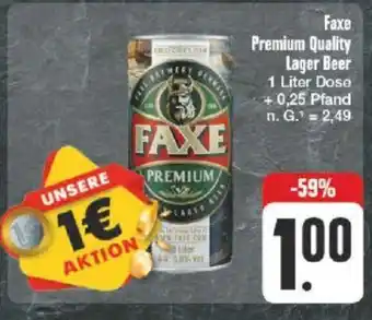 nah & gut Faxe Premium Quality Lager Beer 1L Angebot