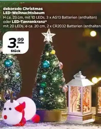 NETTO Dekorado Christmas Led-weihnachtsbaum Oder Led Tannenkranz Angebot