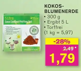 KODi KOKOS- BLUMENERDE 300g Angebot