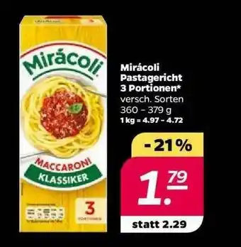 NETTO Mirácoli Pastagericht 3 Portionen Angebot