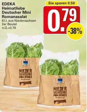 WEZ EDEKA Heimatliebe Deutscher Mini Romanasalat 2er Beutel Angebot