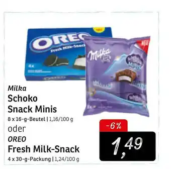 KONSUM Milka Schoko Snack Minis Oder Oreo Fresh Milk-snack Angebot