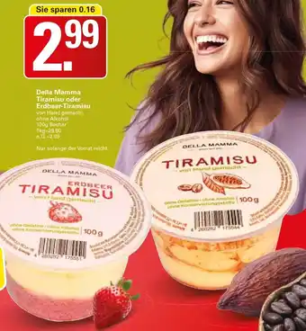 WEZ Della Mamma Tiramisu oder Erdbeer-Tiramisu 100 g Becher Angebot