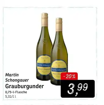 KONSUM Martin Schongauer Grauburgunder Angebot