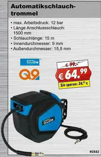 Stabilo Fachmarkt Automatikschlauch-trommel Güde Angebot