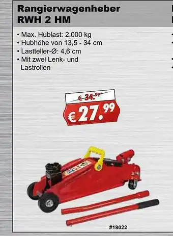 Stabilo Fachmarkt Rangierwagenheber Rwh 2 Hm Angebot