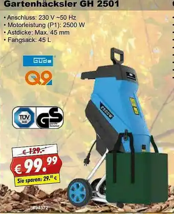 Stabilo Fachmarkt Gartenhäcksler Gh 2501 Angebot