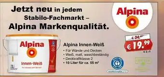 Stabilo Fachmarkt Alpina Innen-weiß Angebot