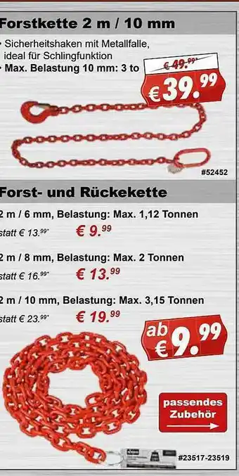 Stabilo Fachmarkt Forstkette 2 M 10 Mm Forst- Und Rückekette Angebot