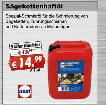 Stabilo Fachmarkt Sägekettenhaftöl Dest Angebot