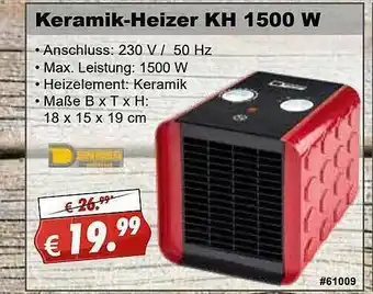 Stabilo Fachmarkt Keramik-heizer Kh 1500 W Angebot