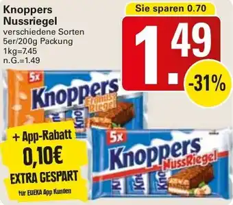 WEZ Knoppers Nussriegel 5er/200g Packung Angebot