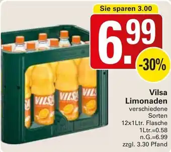 WEZ Vilsa Limonaden 12x1Ltr. Flasche Angebot