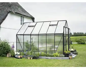 Hornbach Gewächshaus Halls Magnum 128 Polycarbonat 6 mm 257 x 384 cm schwarz Angebot