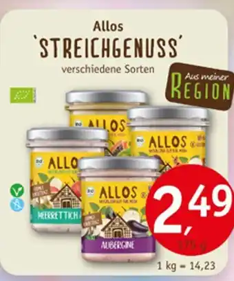 Erdkorn Biomarkt Allos STREICHGENUSS 175g Angebot