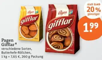 tegut Pagen Gifflar 260 g Packung Angebot