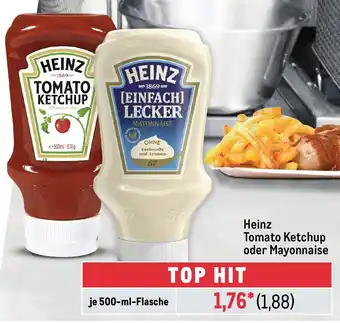 METRO Heinz Tomato Ketchup oder Mayonnaise je 500-ml-Flasche Angebot