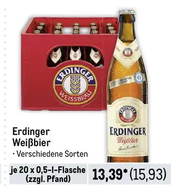 METRO Erdinger Weißbier je 20 x 0,5-L Angebot