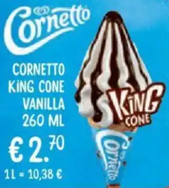 tegut CORNETTO KING CONE VANILLA 260 ML Angebot