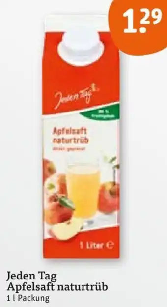 tegut Jeden Tag Apfelsaft naturtrüb 1 L Packung Angebot