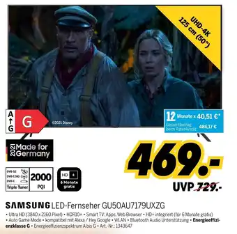 MEDIMAX Samsung LED Fernseher GU50AU7179UXZG Angebot