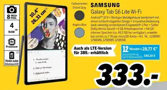 MEDIMAX Samsung Galaxy Tab S6 Lite WiFi Angebot