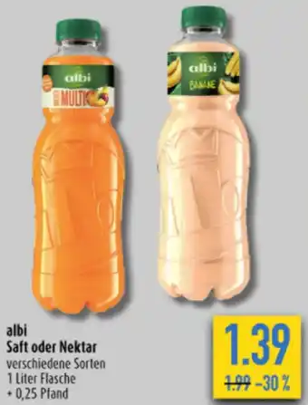 diska albi Saft oder Nektar 1 Liter Flasche Angebot