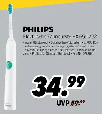 MEDIMAX Philips Elektrische Zahnbürste HX 6511/22 Angebot