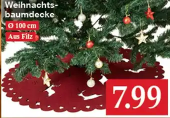 Woolworth Weihnachtsbaumdecke Angebot