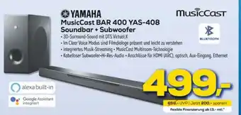 Euronics Yamaha MusicCast Bar 400 YAS-408 Soundbar+Subwoofer Angebot